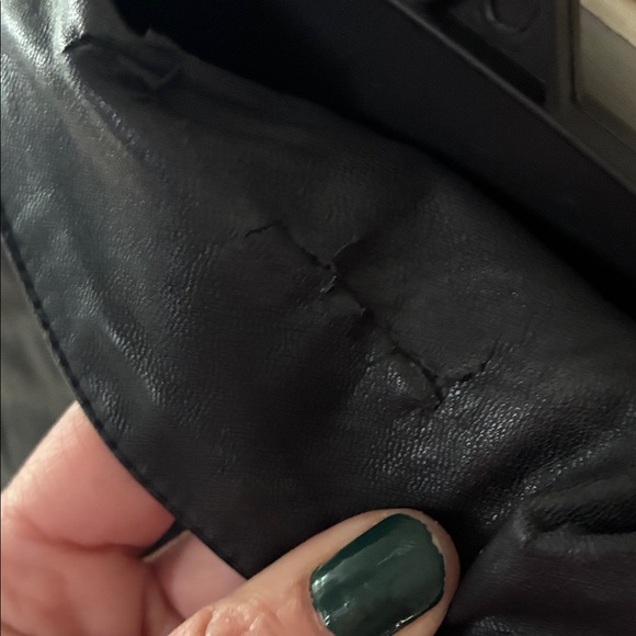 Women’s Blank NYC Black Faux Leather Moto Jacket - Sleek Asymmetric Zip - Picture 8 of 10